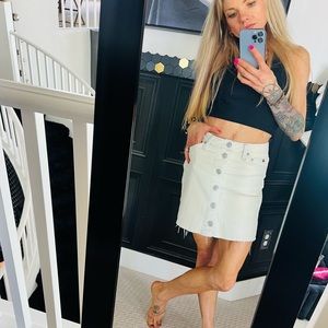 Hudson denim Jean button up skirt